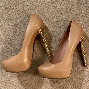 Betsey Johnson - Veera Nude and Tan Gold Spike